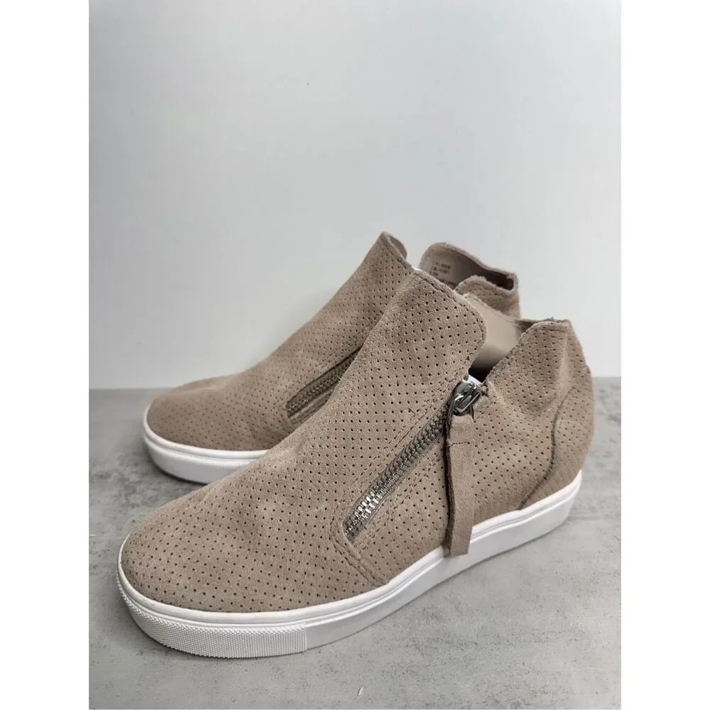 Steve Madden Sneaker Size‎ 5.5 Tan Leather Upper Rubber Sole